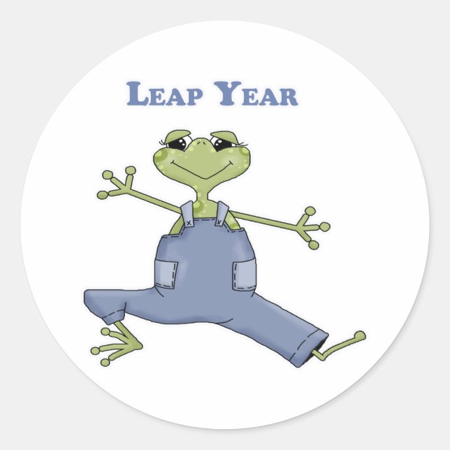 Leap Year Classic Round Sticker (Front)