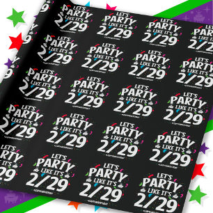 Leap Year Leap Day Party Feb 29th Birthday Wrapping Paper