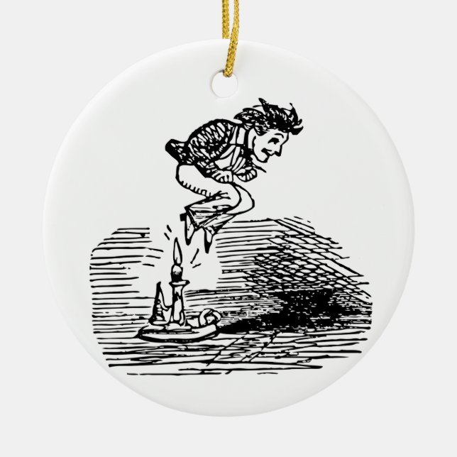 Leap Year Leaper Birthday Ceramic Ornament (Front)