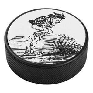 Leap Year Leaper Birthday Hockey Puck