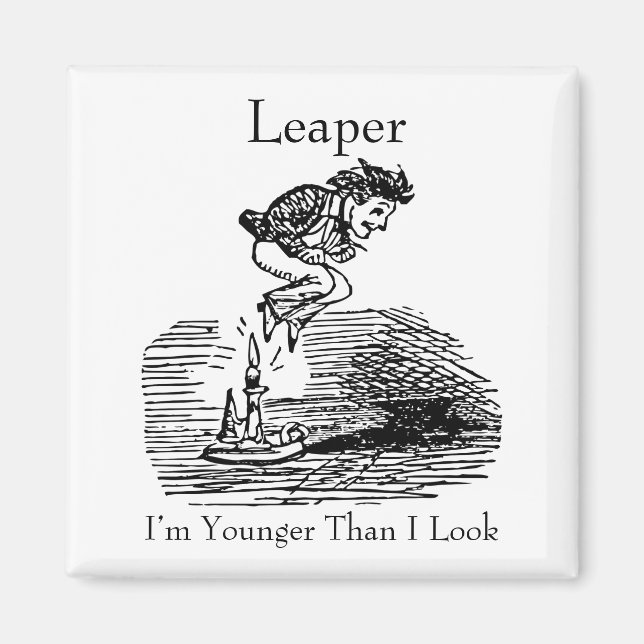 Leap Year Leaper Birthday Magnet (Front)
