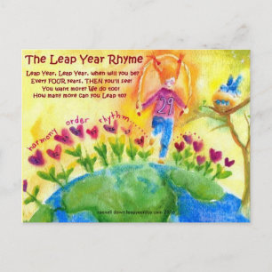 LEAP YEAR RHYME POSTCARD