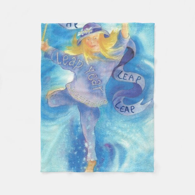 Leap Year Ribbon Dancer Fleece Blanket (Front)
