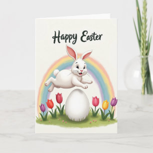 Leaping Animal Easter Card