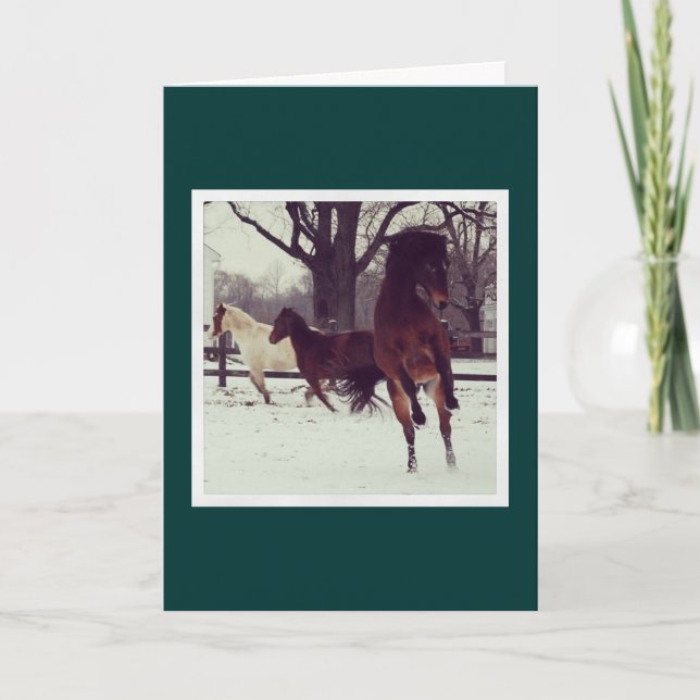 Leaping Avery Holiday Card (Front)