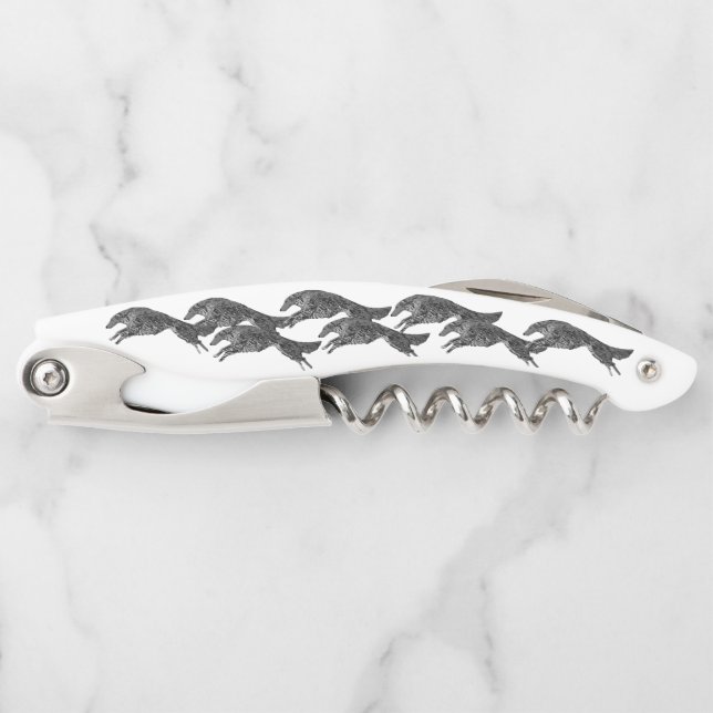Leaping Borzoi Corkscrew (Front)