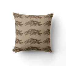 Leaping Borzoi Pillow