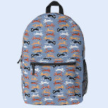 Leaping Cats Printed Backpack<br><div class="desc">Cute leaping kitty cats for animal lovers.  Original art by Nic Squirrell.</div>