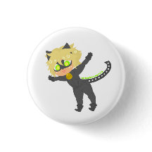 Leaping Chat Noir Button