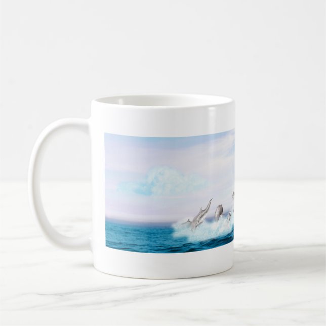 Leaping Dolphins Coffee Mug (Left)