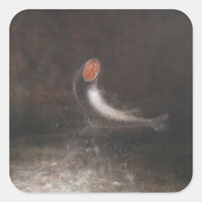 Leaping Fish 2012 Square Sticker (Front)