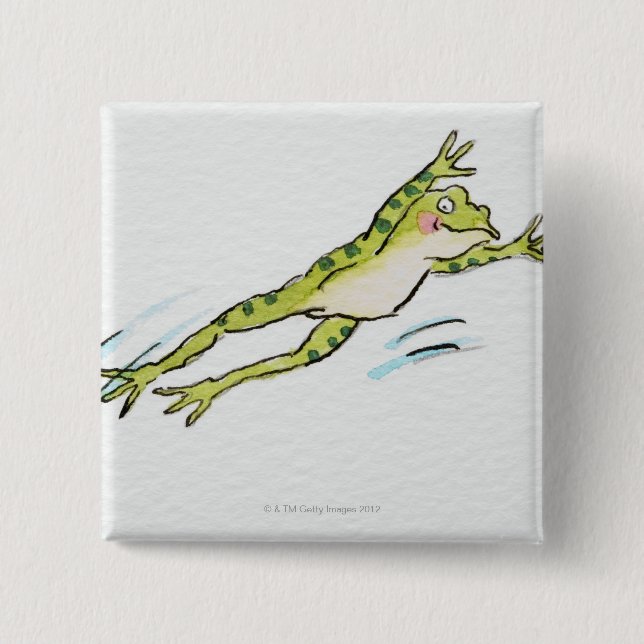 Leaping Frog 2 15 Cm Square Badge (Front)