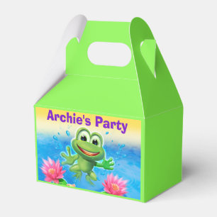 Leaping Frog birthday party gable favour box