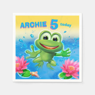 Leaping Frog custom party paper napkin