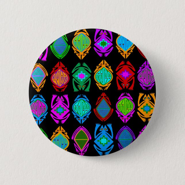 Leaping Frogs 6 Cm Round Badge (Front)