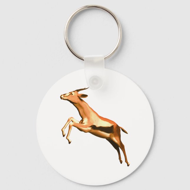 Leaping Gazelle Key Ring (Front)