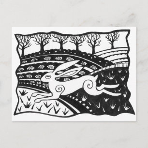 Leaping Hare Postcard