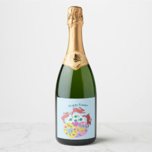 Leaping Hares  Sparkling Wine Label
