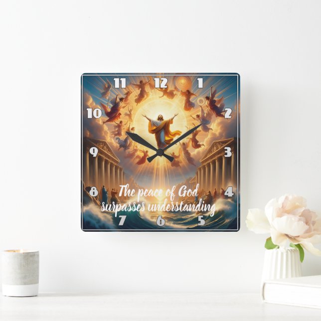 Leaping Into Dreams Square Wall Clock (Home)