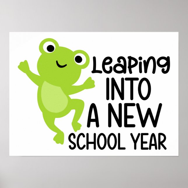 Leaping Into Learning – Fun & Fresh Start Design Poster (Front)