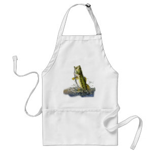Leaping largemouth bass standard apron