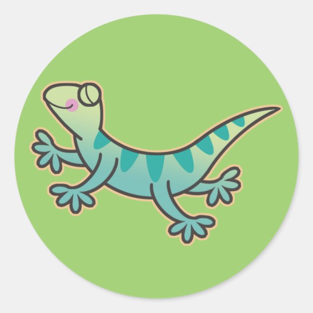 Leaping Lizards Classic Round Sticker (Front)