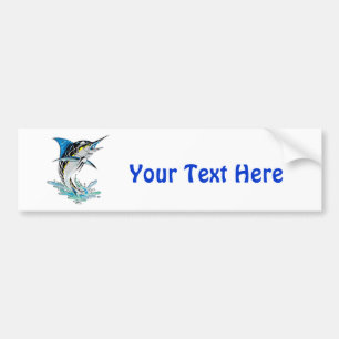 Leaping Marlin Bumper Sticker
