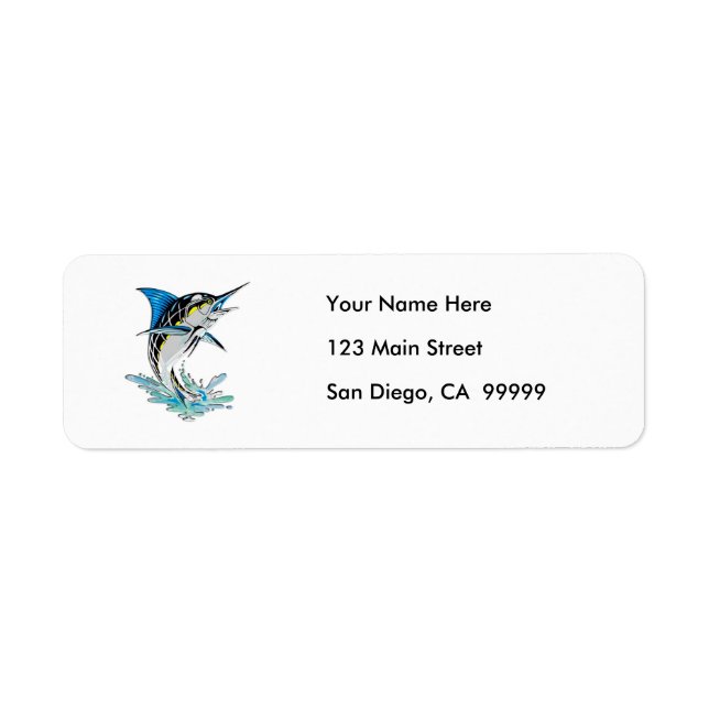 Leaping Marlin Return Address Label (Front)