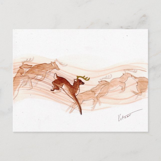 Leaping! Postcard (Front)