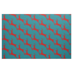 Leaping Red Deer Thunder_Cove Fabric