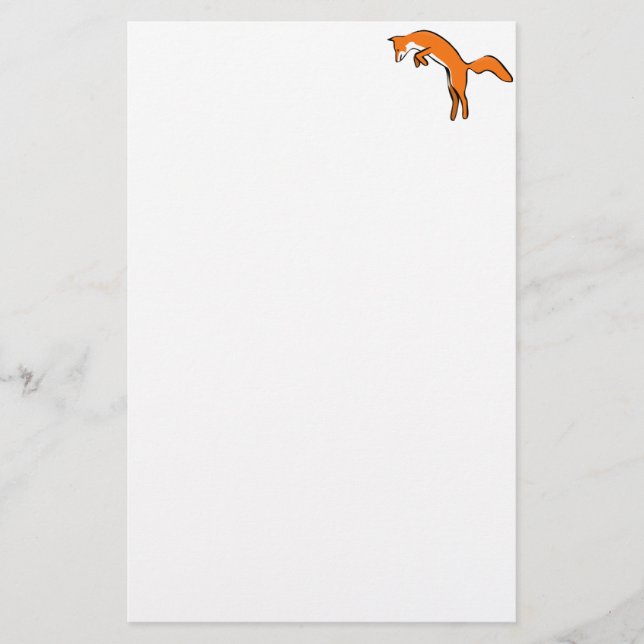 Leaping Red Fox Stationery (Front)