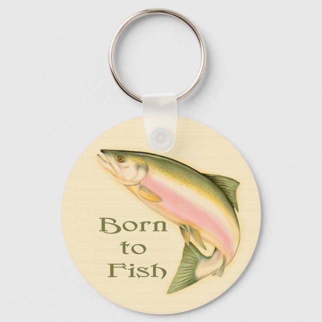 Leaping Salmon Key Ring (Front)