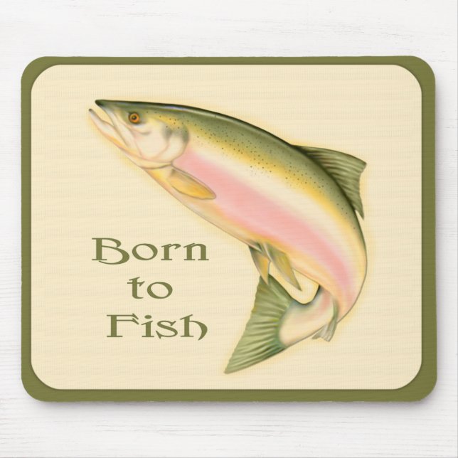 Leaping Salmon Mouse Pad (Front)