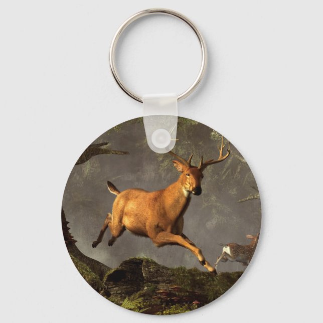 Leaping Stag Key Ring (Front)