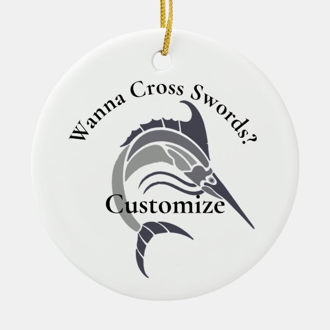Leaping Swordfish Thunder_Cove Ceramic Ornament (Front)