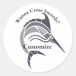 Leaping Swordfish Thunder_Cove Classic Round Sticker