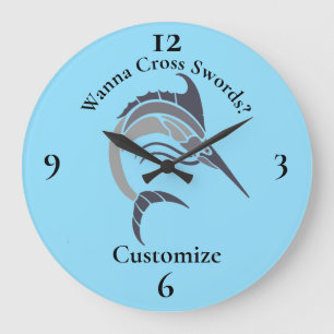 Leaping Swordfish Thunder_Cove Large Clock