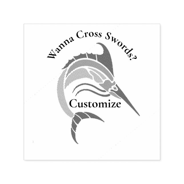Leaping Swordfish Thunder_Cove Self-inking Stamp (Design)
