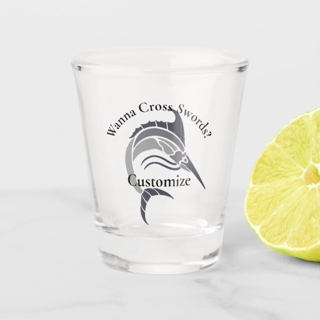 Leaping Swordfish Thunder_Cove Shot Glass (Front)