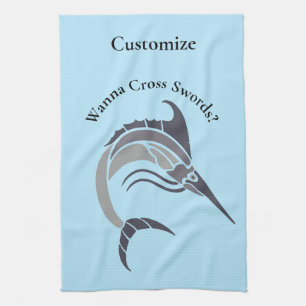 Leaping Swordfish Thunder_Cove Tea Towel