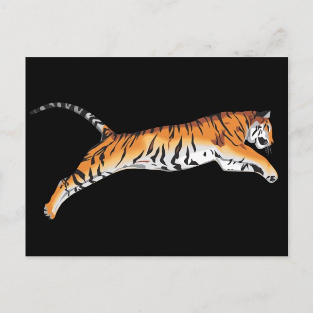 Leaping Tiger Postcard (Front)
