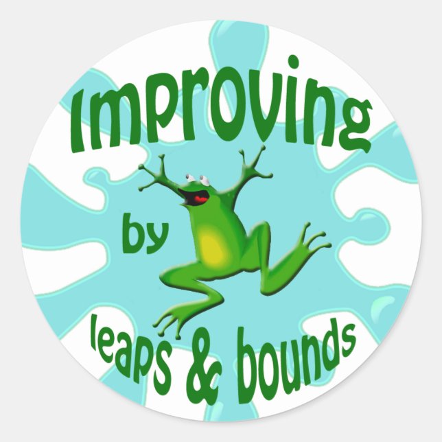 Leaps and Bounds Frog Teacher Grading Stickers (Front)