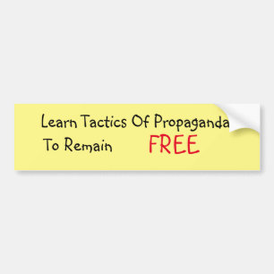 Learn About Propaganda Bumper Sticker