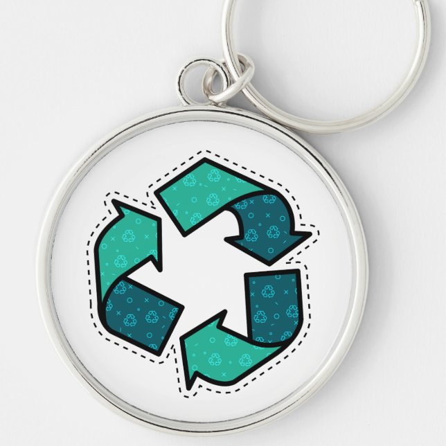Learn About Recycling - Earth Day Key Ring (Front)