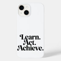 "Learn. Act. Achieve." - Minimal Typographical Art
