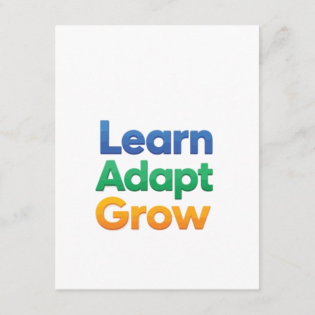 Learn Adapt Grow Enclosure Card (Front)
