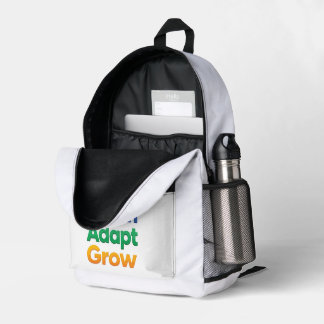 Learn Adapt Grow Printed Backpack