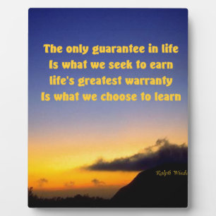 learn and earn plaque