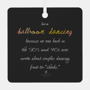 Learn Ballroom Dancing Cava Rosa Metal Tree Decoration