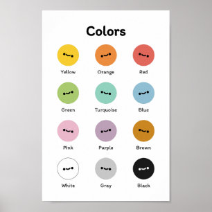 Learn Colours  Poster